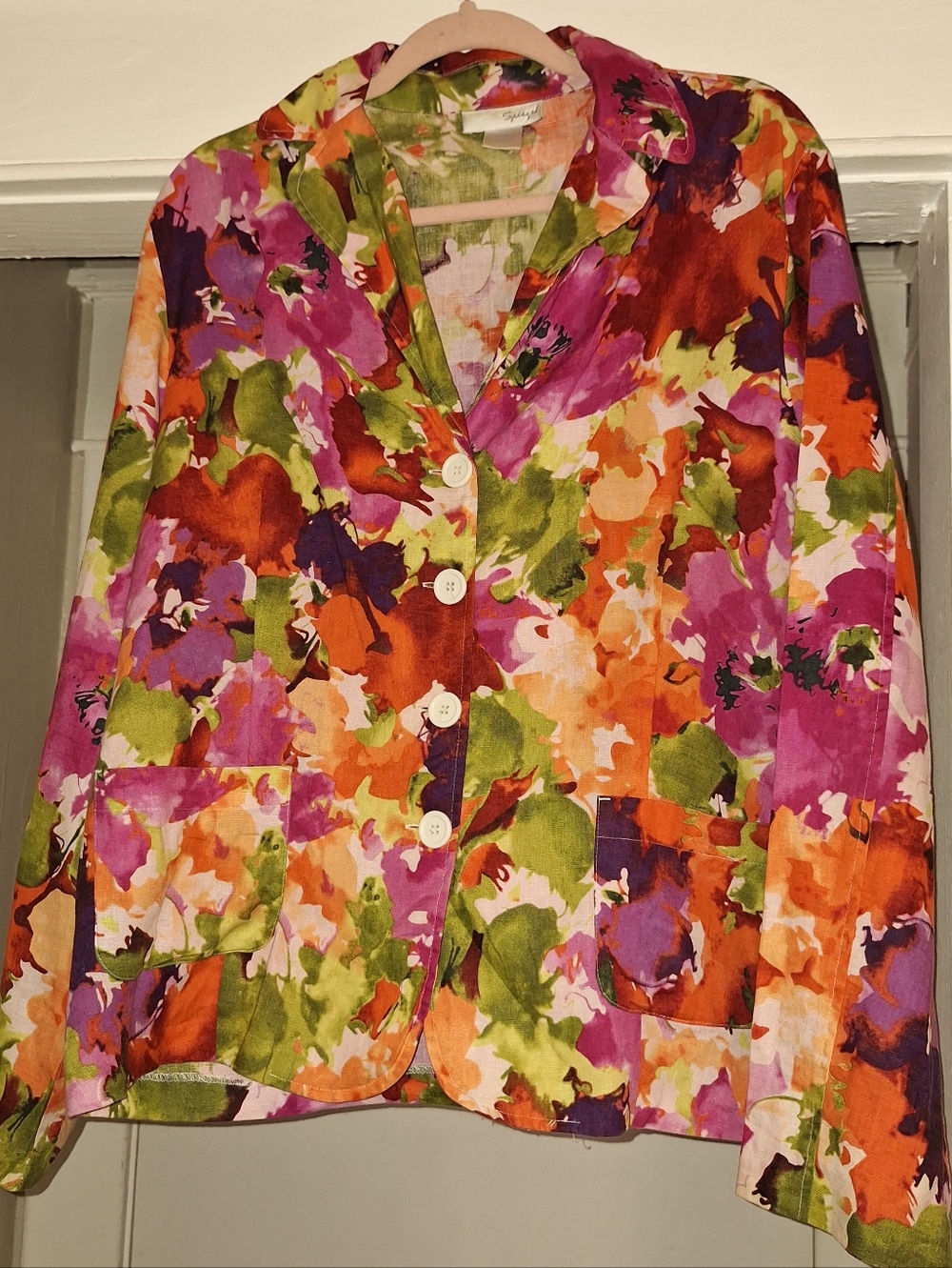 Spiegel Linen Floral Blazer.  Cruise Work